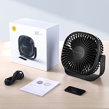 SMARTDEVIL Small USB Desk Fan - Portable, Quiet 3 Speeds