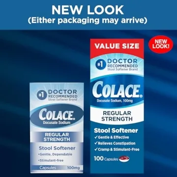 Colace Regular Strength Stool Softener - 100 mg for Constipation Relief