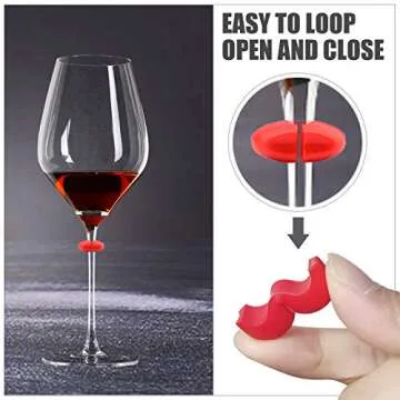Lasiyanor Wine Glass Charms & Bottle Stopper Set - 26Pcs