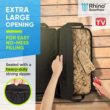 BaseMate Square Umbrella Base Weight, 18" ~ Fits Any Offset, Cantilever & Any Outdoor Patio Umbrella...