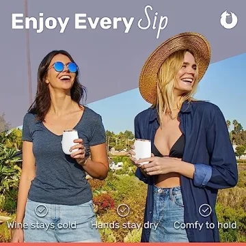 SNOWFOX Insulated Grand Pinot Wine Glass Set Stays Cold