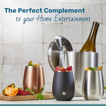 SNOWFOX Insulated Grand Pinot Wine Glass Set Stays Cold