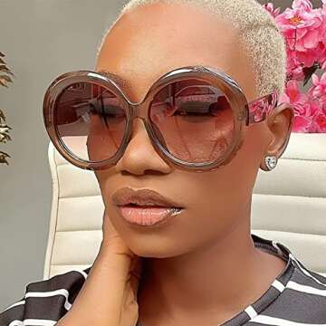 SeeBand Oversized Huge Round Sunglasses for Women Men Fashion Big Circle Sunnies Large Thick Sun Gla...