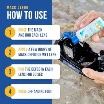 STREAM 2 SEA Mask Defog, Reef Friendly Defogger Coating Anti Fog Mask for Glasses, Snorkel Mask, Scuba Divers, Ski Goggles and Sports Glasses Equipment