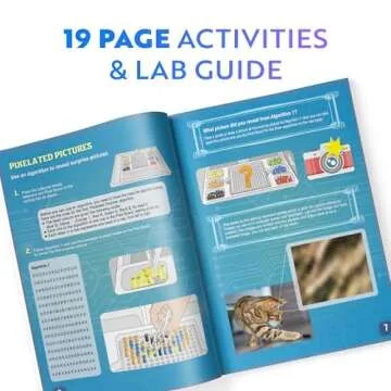 Playz My First Coding & Computer Science Kit - Learn About Binary Codes, Encryption, Algorithms & Pixelation Through Fun Puzzling Activities Without Using a Computer for Boys, Girls, Teenagers, Kids