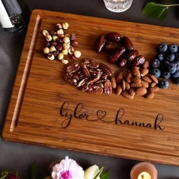 Handmade Personalized Cutting Board - Unique Christmas, Wedding, New Home, and Bridal Shower Gifts -...
