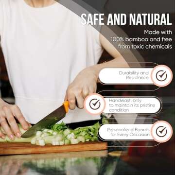 Handmade Personalized Cutting Board - Unique Christmas, Wedding, New Home, and Bridal Shower Gifts - Christmas Gifts - Engraved Charcuterie Boards - Top Quality Bamboo