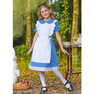 BesserBay Alice Costume for Kids - Magical Blue Dress