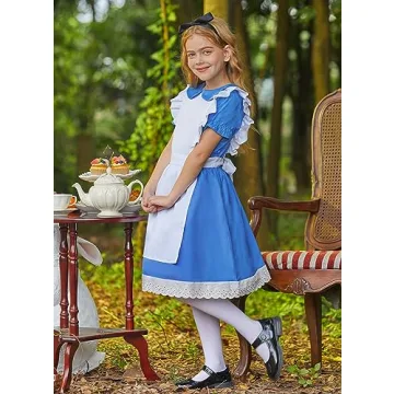 BesserBay Alice Costume for Kids - Magical Blue Dress