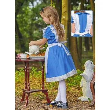 BesserBay Alice Costume for Kids - Magical Blue Dress