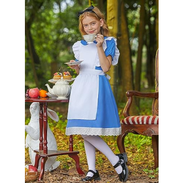 BesserBay Alice Costume for Kids - Magical Blue Dress