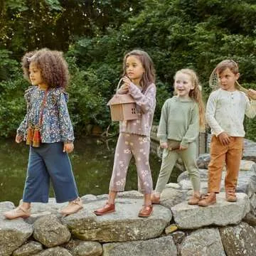 Modern Moments by Gerber Toddler Girls' Jacquard 2-Piece Sweater Set, Medium Lilac Cluster Jacquard, 2T