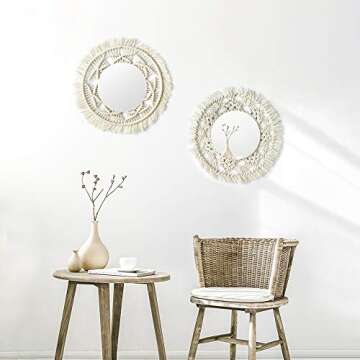 Elegant Handmade Boho Wall Mirror for Home Decor