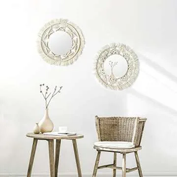 Elegant Handmade Boho Wall Mirror for Home Decor