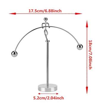 Steel Balance Toy: Physics Weightlifter Art for Stress Relief and Home Decor