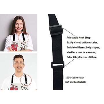 Lefolen Fashion Cosmetics Pink Hand Drawn Female Shoes Lipstick Perfume Apron Home Kitchen Waterproof Cooking Baking Gardening for Women Men