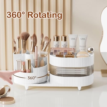Artcochan 3-in-1 360° Rotating Makeup Organizer