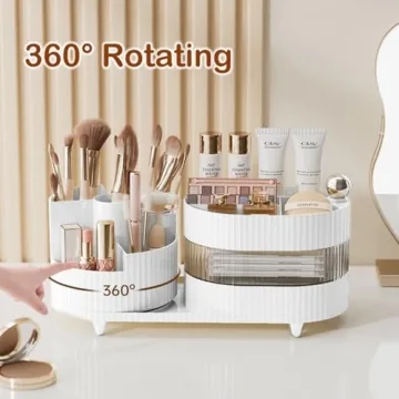 Artcochan 3-in-1 360° Rotating Makeup Organizer