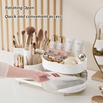 Artcochan 3-in-1 360° Rotating Makeup Organizer