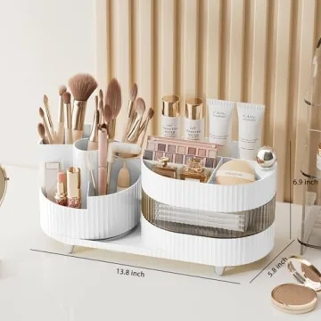 Artcochan 3-in-1 360° Rotating Makeup Organizer
