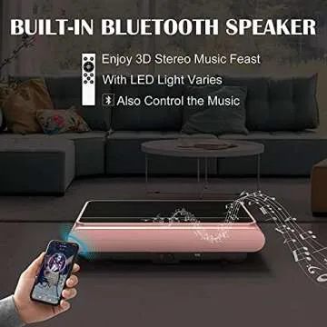 Natini Vibration Plate Exercise Machine - Whole Body Vibration Platform Machine with Pilates Bar Resistance Bands for Home Fitness Training Equipment & Weight Loss (Pink)