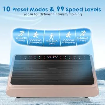 Natini Vibration Plate Exercise Machine - Whole Body Vibration Platform Machine with Pilates Bar Resistance Bands for Home Fitness Training Equipment & Weight Loss (Pink)