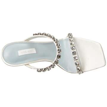 Nine West Women's ARIA Pump, White Satin, 8