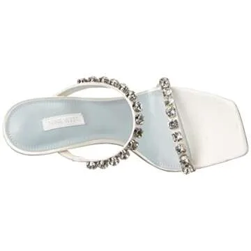 Nine West Women's ARIA Pump, White Satin, 8