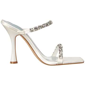 Nine West Women's ARIA Pump, White Satin, 8