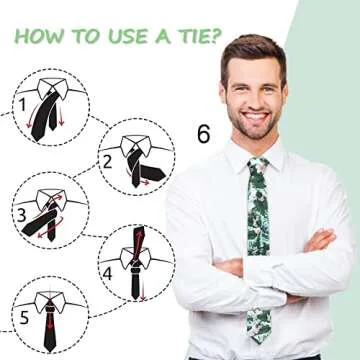 Mantieqingway Men's Cotton Floral Neck Tie 2.56'' Printed Skinny Tie