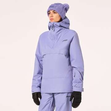 Oakley Women's Holly Anorak Jacket, New Lilac, Large