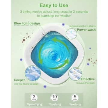 Portable 16L Washing Machine for Delicates and Baby Clothes