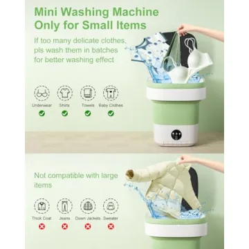Portable 16L Washing Machine for Delicates and Baby Clothes