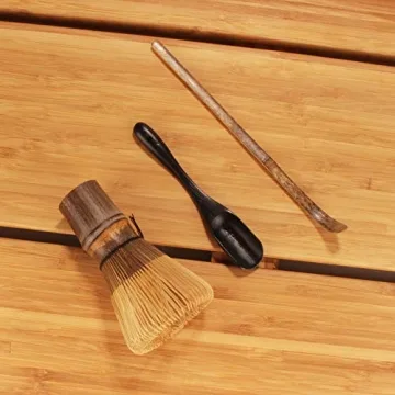 BambooMN Matcha Whisk Set - Black Chasen & Scoops - Perfect Brew