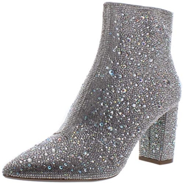 Betsey Johnson Rhinestone Embellished Ankle Booties