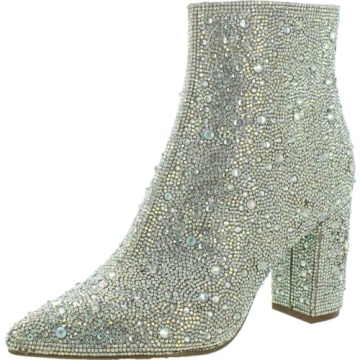Betsey Johnson Rhinestone Embellished Ankle Booties