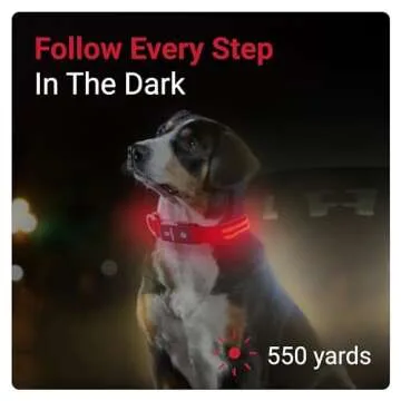 Tractive GPS Pet Tracker - LED Collar for Safety & Tracking