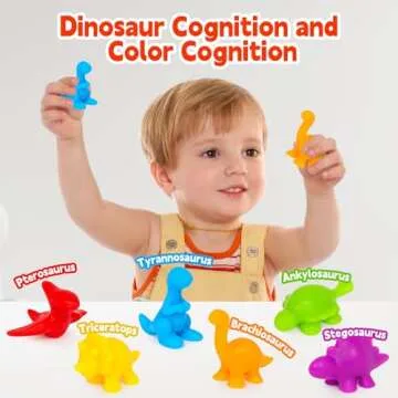 Dinosaur Color Sorting Toys for Toddlers 1-3 Years