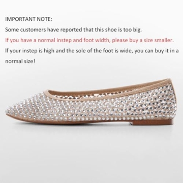 Stylish Rhinestone Ballet Flats for Women - MICIFA