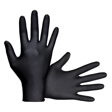 SAS Safety Raven Powder Free Black Nitrile Gloves 7 Mil