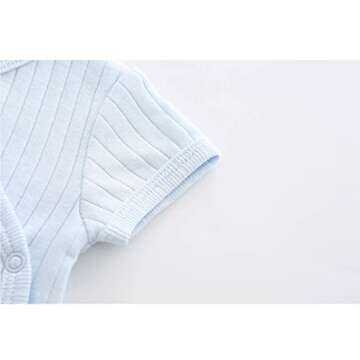 ZAV Solid Unisex Infant Outfit Pants Gifts 8 Piece Layette Set for Baby