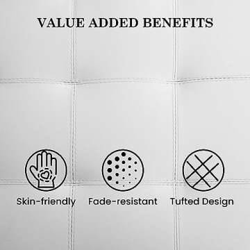 Celine 31" Large Tufted Storage Ottoman with Removable Lid and Storage, Upholstered Square Ottoman Cube Bench / Footrest / Coffee Table, Perfect for Living Room, Bedroom, Entryway, Dorm Room - White