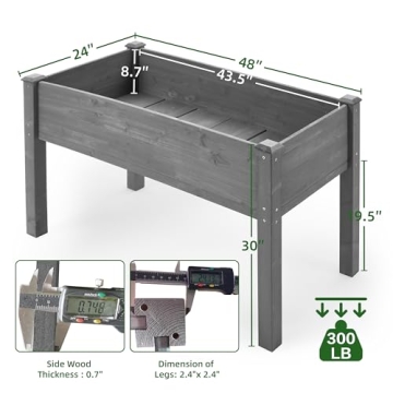 Durable Raised Garden Bed with Legs for Gardening