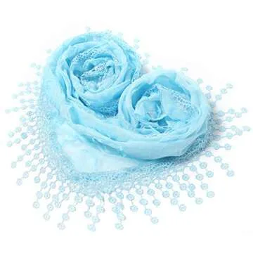 Cindy and Wendy Stylish Lightweight Lace Fringe Scarf