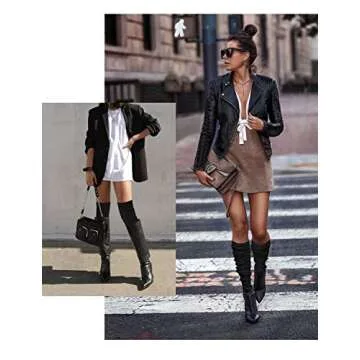 v28 Women’s Neon Knit Leg Warmer for 80s Party Dance Sports Yoga (61-Black)