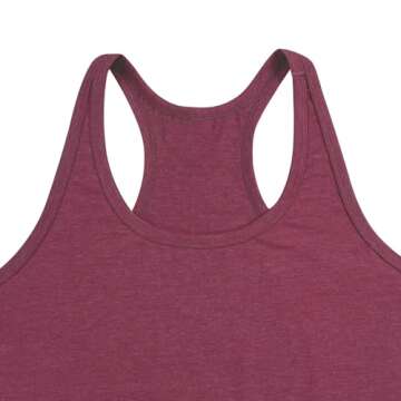 LOOKFACE Women Racerback Graphic Tank Tops Cute Cami Shirt Wine Red Medium