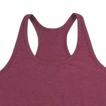 LOOKFACE Women Racerback Graphic Tank Tops Cute Cami Shirt Wine Red Medium