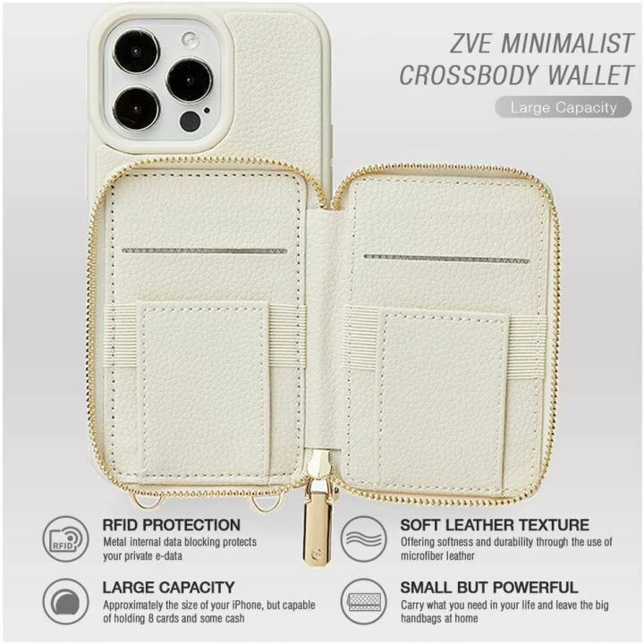 ZVE iPhone 14 Pro Wallet Case with RFID Block