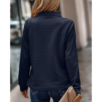 BTFBM Womens Fall Fashion Quarter Zip Sweatshirt