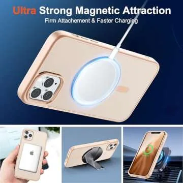 SUPFINE Magnetic for iPhone 11 Pro Max Case (Compatible with MagSafe) (10 FT Military Grade Drop Protection) Slim Translucent Matte Shockproof with Anti-Fingerprint Phone Case,Sand Pink